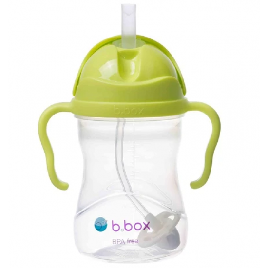 B.Box 澳洲 (荧光绿) 宝宝重力吸管杯 防漏婴儿童手柄 学饮训练杯 适用6个月以上宝宝