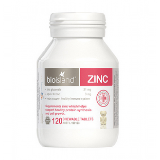 BioIsland 生物岛 葡萄糖酸小熊锌片Zinc 120片/ 宝宝不挑食（因国内外温差较大，胶囊和软糖类产品会有融化裂开现象，介意者慎拍）