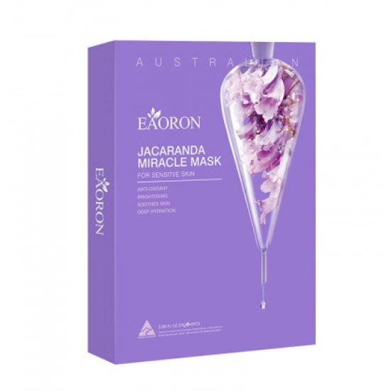 Eaoron 水光蓝花楹奇迹紫面膜 25g/片 5片/盒 保湿提亮 收缩毛孔 紧致肌肤