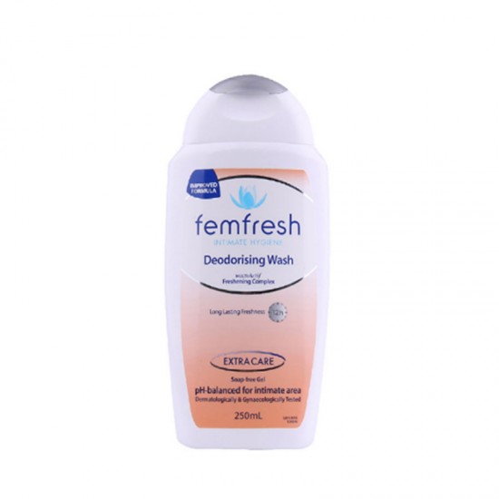 Femfresh (白色瓶）芳芯专业除臭温和无皂女性洗液护理液 250ML