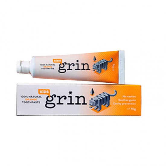 Grin 100%纯天然有机儿童牙膏香橙味 70克 （买Grin系列任意2个牙膏送儿童牙刷）