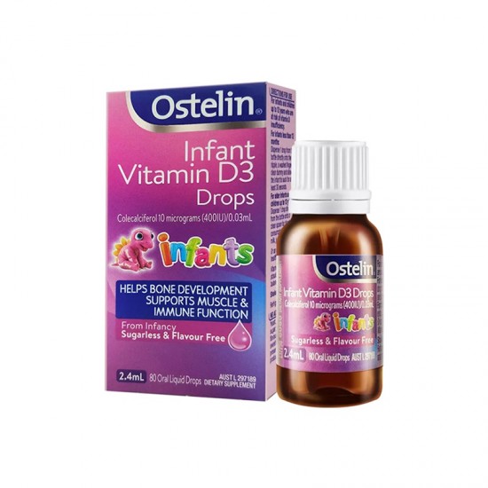 Ostelin 奥斯特林婴幼儿/新生儿/宝宝维生素D3/VD3滴剂 2.4ml