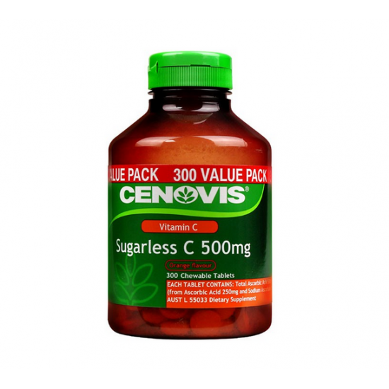 Cenovis圣诺 低糖/无糖维生素C咀嚼片 300粒 美白成人维C