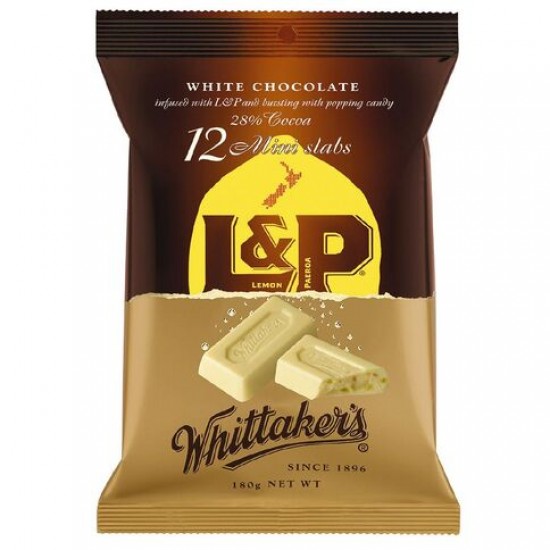 Whittaker's 新西兰独有L&P饮料口味【跳跳糖】白巧克力（独立小包装）12颗/包